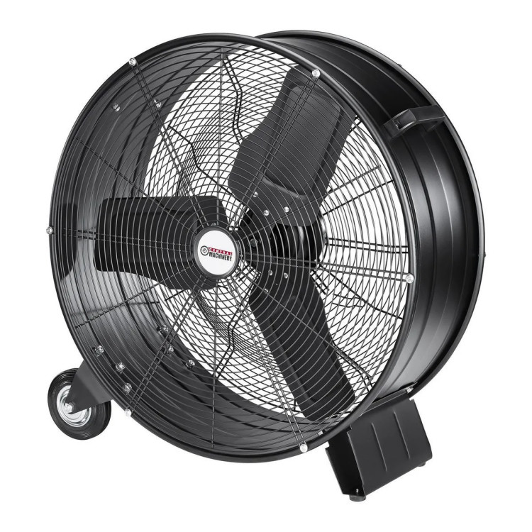 24" Black Drum Fan